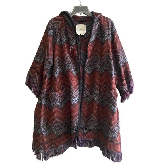 ANTHROPOLOGIE Hei Hei Mesilla Jacquard Knit Fringe Sweater Jacket Size Small - Picture 4 of 12
